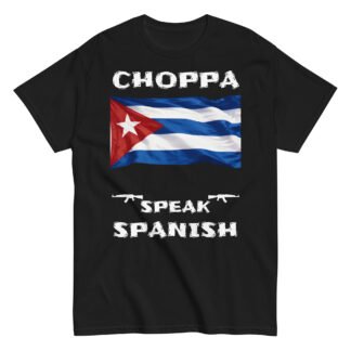 Cuban flag  choppa speak Spanish