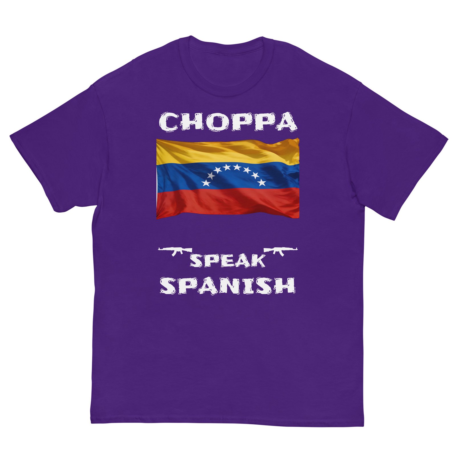 Venezuelan flag shop speak Spanish white text - Image 4